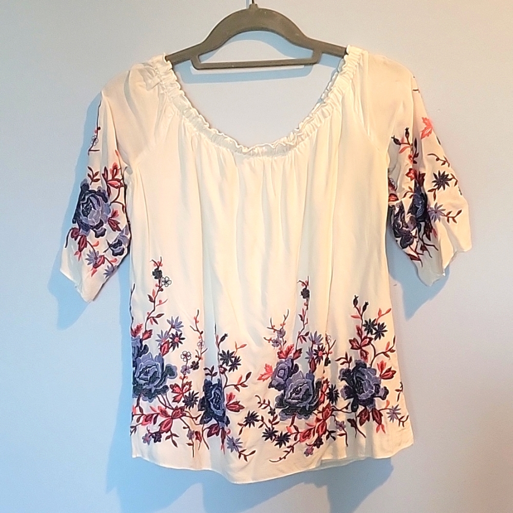 Off shoulder 3/4 sleeve